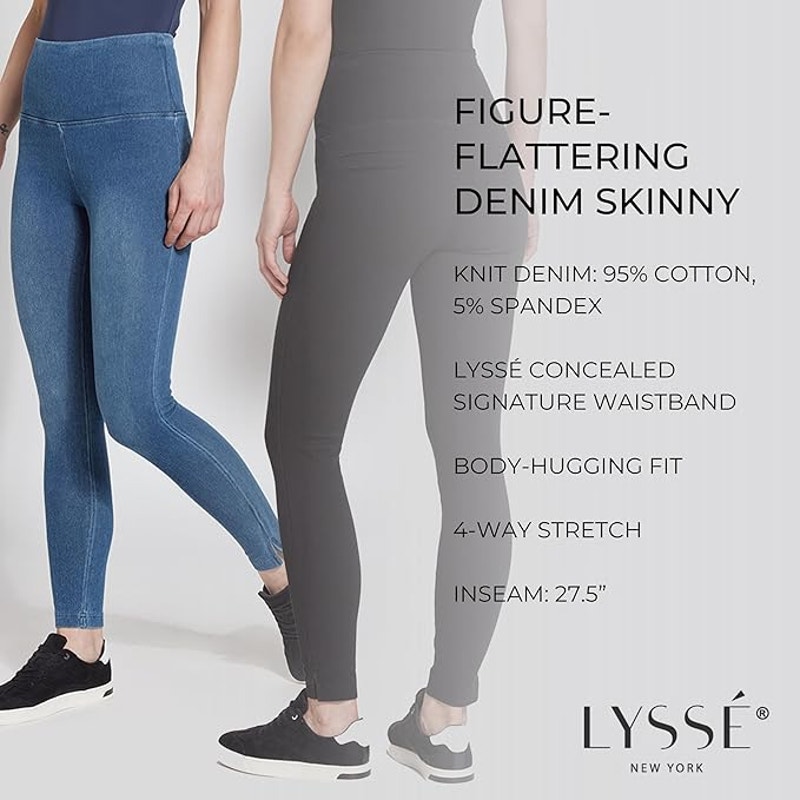 Nwot Lyss Sz. M Black Denim Skinny Jean Jegging Faux Pockets Side Slit Hem 28" — image 4 of 8